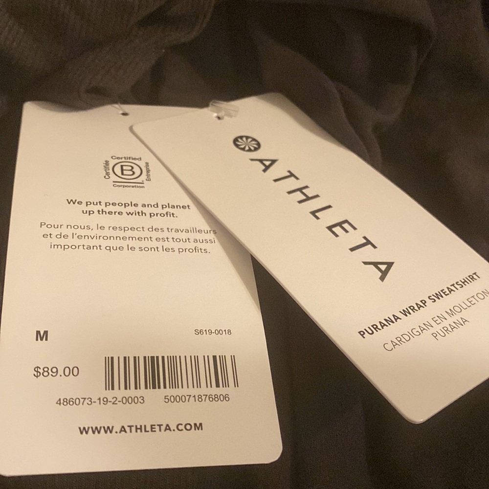 Athleta Purana Wrap Sweatshirt // Walnut Brown - Picture 7 of 8